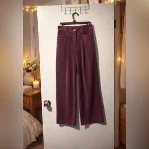 ✨NWOT Molly Bracken High-Waist Wide-Leg Corduroy Pants Size M